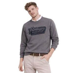 Unwind by League Men's Gray Frontagers Pizza Co Sweatshirt Relaxed Fit Size S